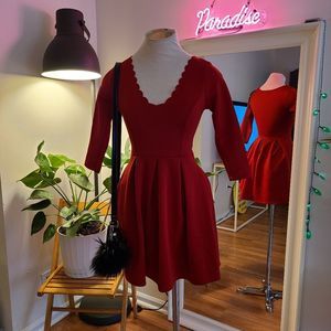 Red sweetheart dress